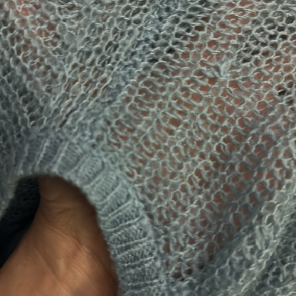 Lauren Conrad X Disney Cinderella Sequin Glass Slipper Sky Blue Sweater Small - Picture 6 of 6